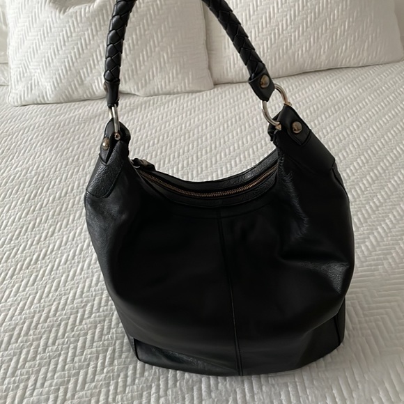 H&M 100% genuine leather shoulder bag/Black - Picture 3 of 14